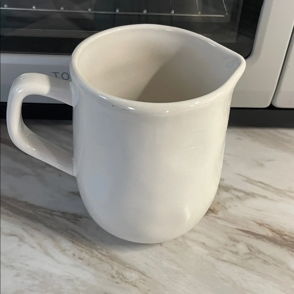 Rae Dunn White Juice Pitcher